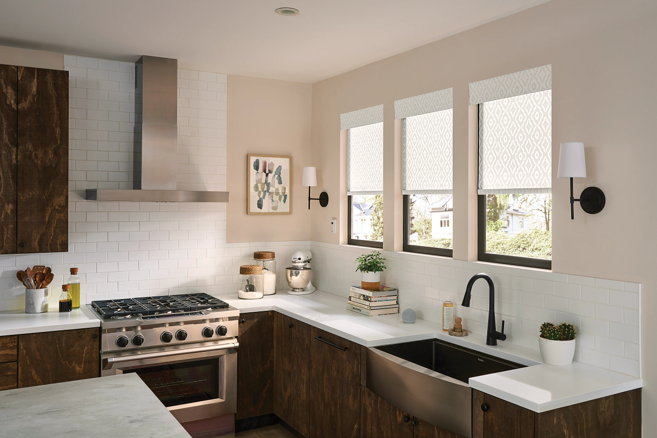 Motorized shades controlled by smart home technology