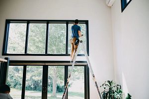 Installed window treatments in a Georgetown Texas home